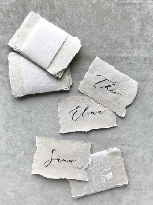 Paikkakortit, Käsintehty paperi