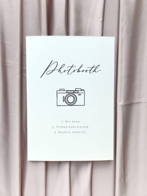 Photobooth-ohjekyltti