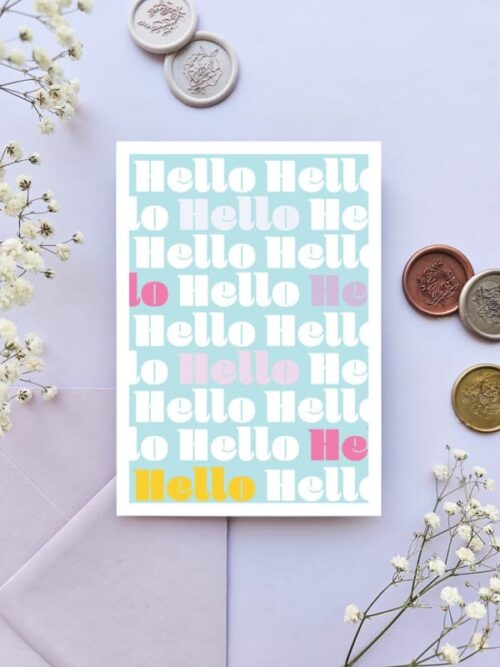 Postikortti Hello