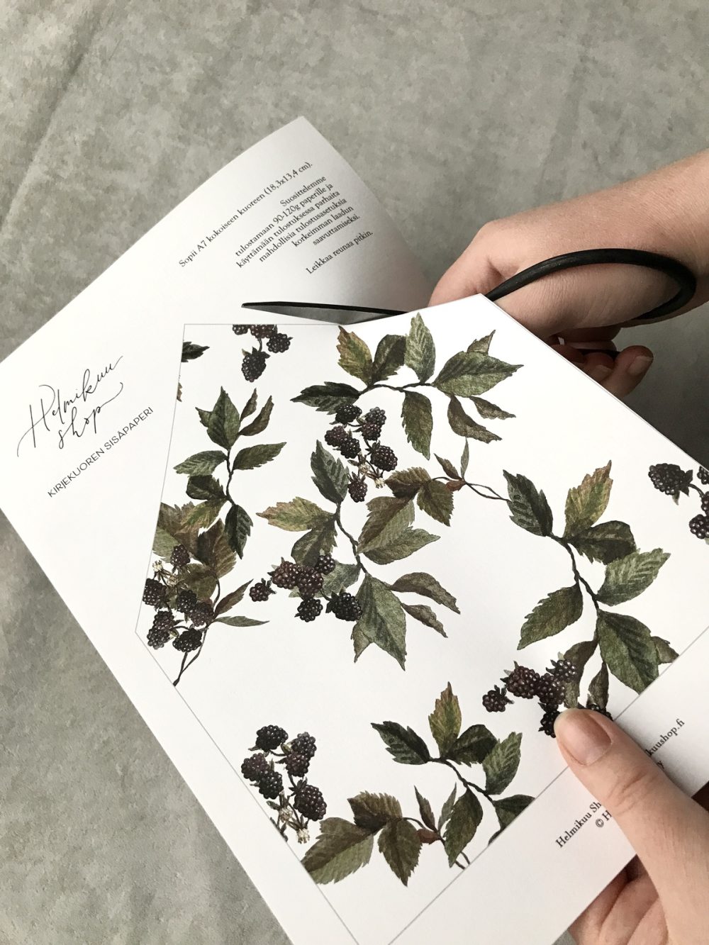 kirjekuorensisapaperi-esimerkki Kirjekuoren sisäpaperi, esimerkki, kirjekuoreen