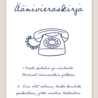 romanttinen viivapiirros kyltti äänivieraskirja häihin, ohjekyltti hääjuhlan vieraskirjalle